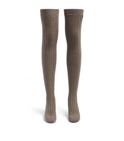 Shop Rick Owens + Moncler Thigh-high Socks