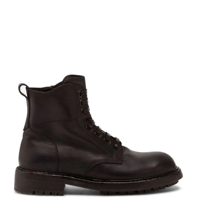 Shop Dolce & Gabbana Leather Lace-up Boots