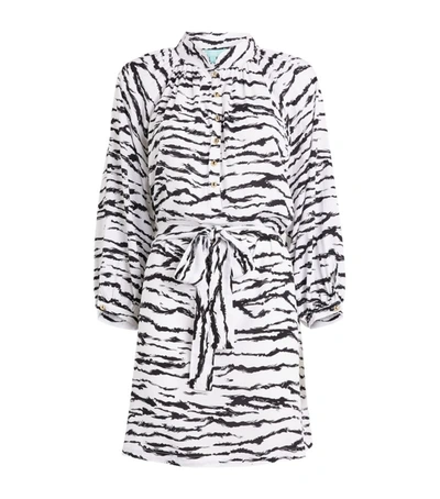 Shop Melissa Odabash Tiger Print Shirt Dress