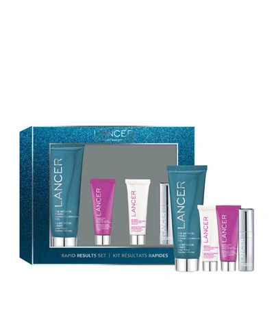 Shop Lancer Rapid Results Four-piece Skincare Gift Set In White