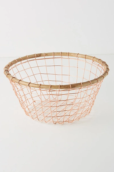 Shop Anthropologie Bess Fruit Basket By  In Brown Size M