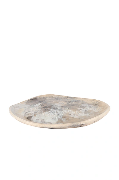 Shop Dinosaur Designs Large Pebble Platter In Sandy Pearl