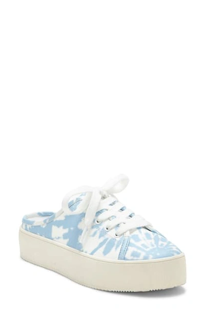 Shop Jessica Simpson Eyden Slide Platform Sneaker In Bright White Faux Leather