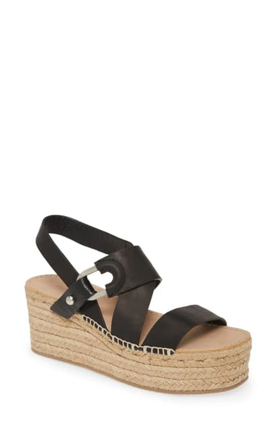 Shop Rag & Bone August Espadrille Platform Sandal In Black