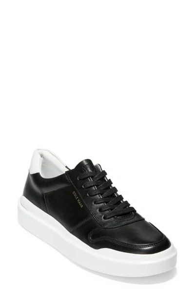 Shop Cole Haan Grandpro Rally Sneaker In Black/ White Leather