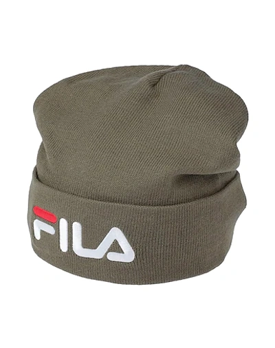 Shop Fila Hat In Military Green