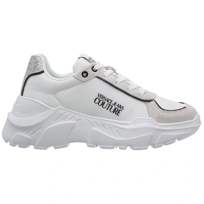 Shop Versace Jeans Couture Spped Sneakers In Bianco
