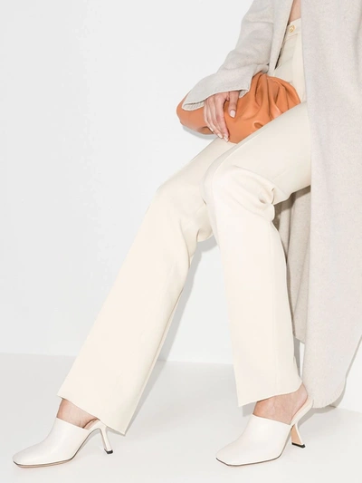 Shop Nicholas Kirkwood White Alba 90 Leather Mules In Neutrals