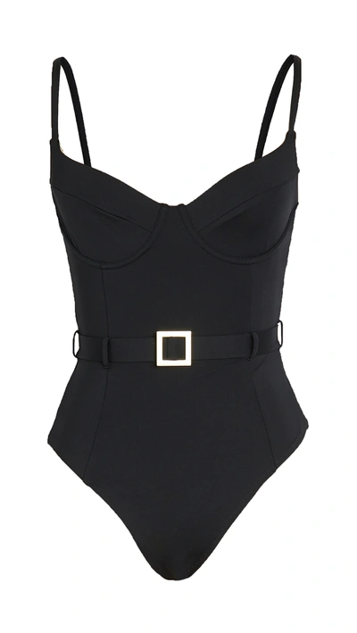 Shop Weworewhat Danielle One Piece Swimsuit In Black
