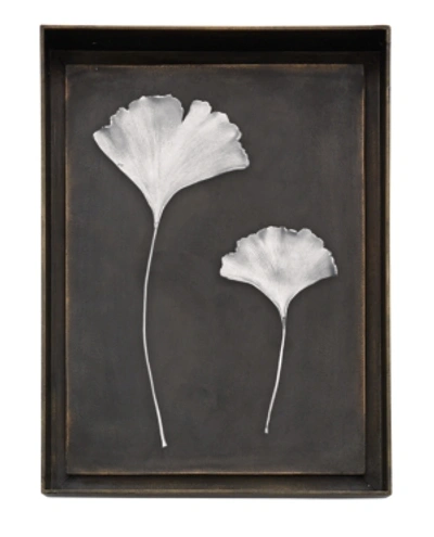 Shop Michael Aram Ginkgo Leaf Shadow Box In Silver