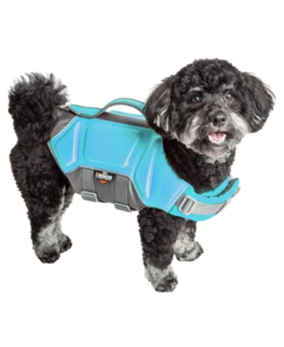 Shop Pet Life Central 'tidal Guard' Reflective Pet Dog Life Jacket Vest In Blue