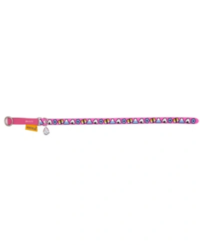 Shop Touchcat Bell-chime Designer Rubberized Cat Collar With Stainless Steel Hooks In Pink