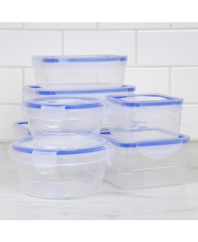 Shop Kitchen Details Food Storage Container Set Of 16 In Teal