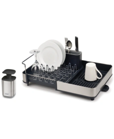 Joseph Joseph Hygienic Soap Dispenser & Smart Dish Rack Set In Silver