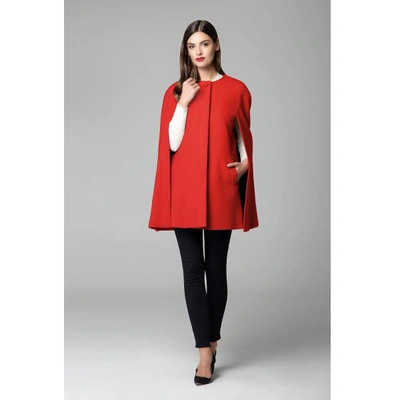 Rumour London Women's Cora Wool & Cashmere-blend Cape Coat In Red In In