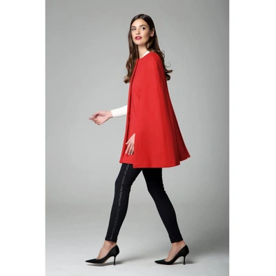 Rumour London Women's Cora Wool & Cashmere-blend Cape Coat In Red In In