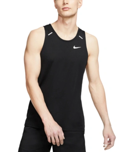 Shop Nike Men's Rise 365 Running Tank Top In Black