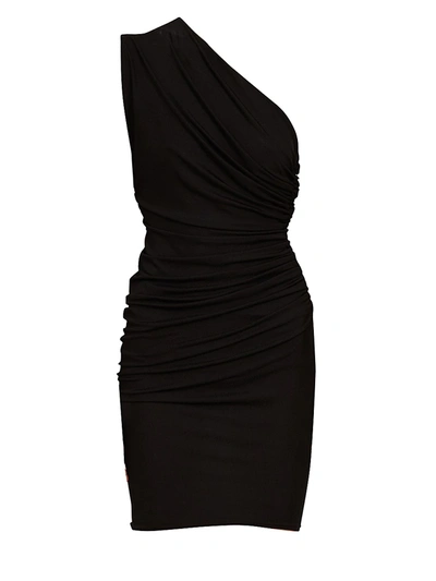 Shop Alexandre Vauthier Women's One-shoulder Cocktail Dress In Black