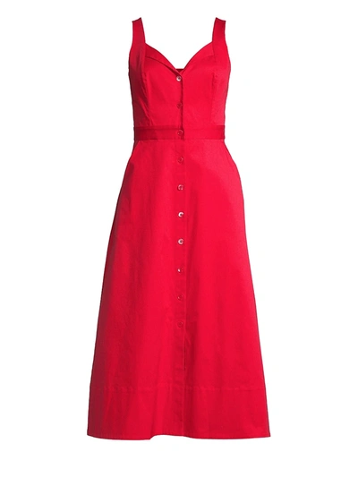 Shop Equipment Women's Oleisia Solid Sleeveless A-line Dress In Ecarlete