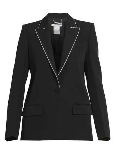 Shop Givenchy Women's Strass Embroidered Wool Jacket In Black