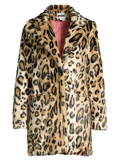 Shop Apparis Women's Margot Leopard-print Faux Fur Coat
