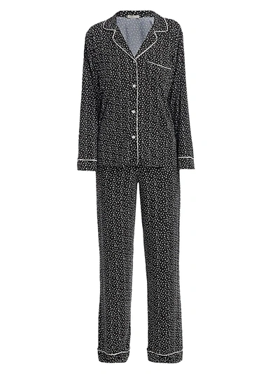 Shop Eberjey Women's Sleep Chic 2-piece Pajama Set In Felix Black