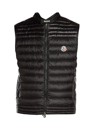 Shop Moncler Down Puffer Vest In Black