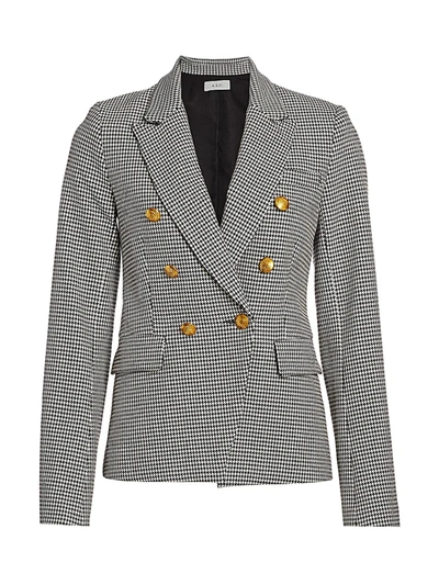 Shop A.l.c Women's Alton Double-breasted Houndstooth Blazer In Cream Black