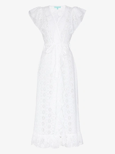 Shop Melissa Odabash White Brianna Wrap Cotton Midi Dress