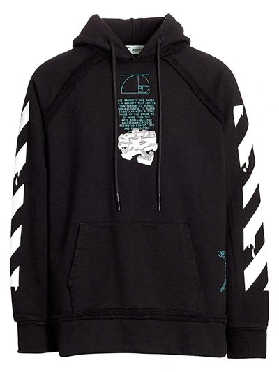 Shop Off-white Men's Dripping Arrows Incompiuto Hoodie In Black