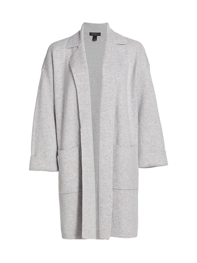 Shop Saks Fifth Avenue Notch Collar Double Face Jacket In Aspen Grey Heather