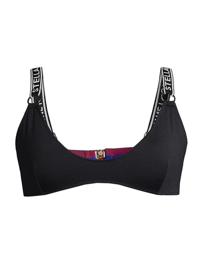 Shop Stella Mccartney Sporty Elastic Bikini Top In Black