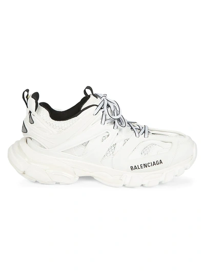 Shop Balenciaga Track Sneakers In White Black