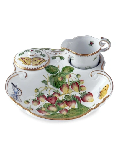 Shop Anna Weatherly Strawberry 3-piece Porcelain Tea Set