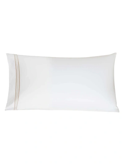 Shop Frette Triplo Popeline 250 Thread Count King Pillowcase In White Savage