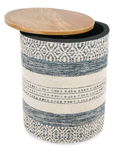 Shop Anaya Handwoven Striped Storage Side Table