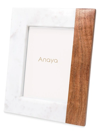 Shop Anaya Wood & Marble Mix Picture Frame