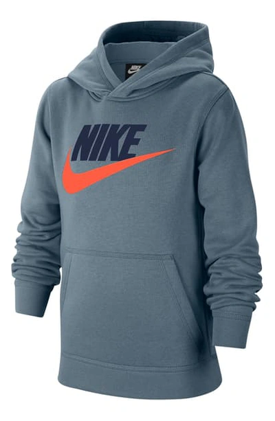 Shop Nike Kids' Sportswear Club Fleece Hoodie In Ozone Blue/ Htr