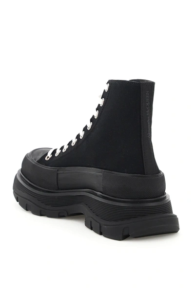 Shop Alexander Mcqueen Tread Sleek Boots In Black