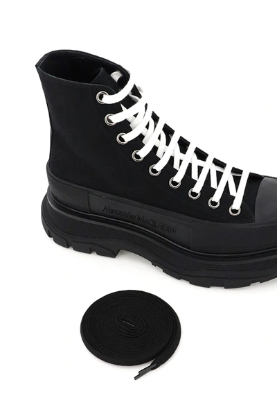 Shop Alexander Mcqueen Tread Sleek Boots In Black