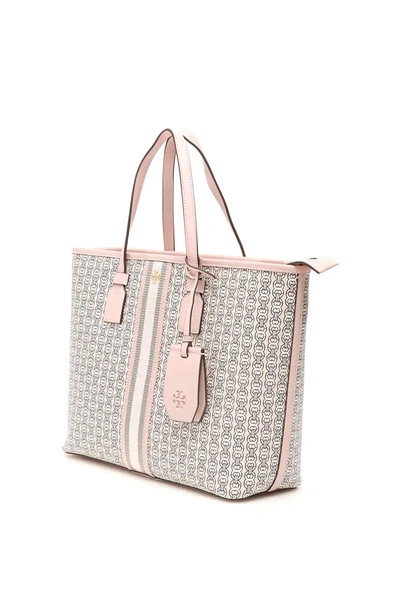 Shop Tory Burch Gemini Link Small Tote In Pink,black,white