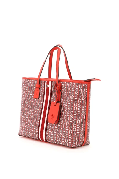 Shop Tory Burch Gemini Link Small Tote In Red,white