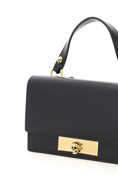 Shop Alexander Mcqueen Skull Lock Mini Bag In Black