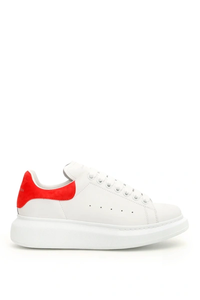 Shop Alexander Mcqueen Oversized Sneakers In White/red