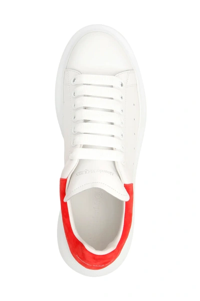 Shop Alexander Mcqueen Oversized Sneakers In White/red