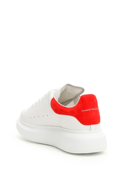 Shop Alexander Mcqueen Oversized Sneakers In White/red