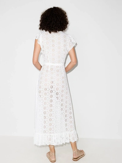 Shop Melissa Odabash Brianna Wrap Midi Cotton Dress In White