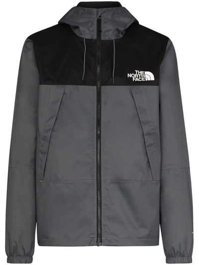 Shop The North Face Two-tone Zip-up Hooded Jacket In Grey
