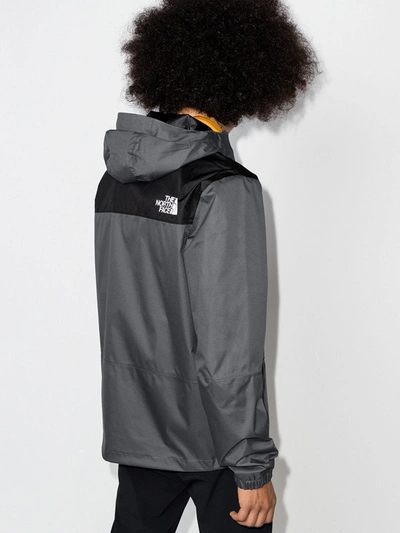 Shop The North Face Two-tone Zip-up Hooded Jacket In Grey