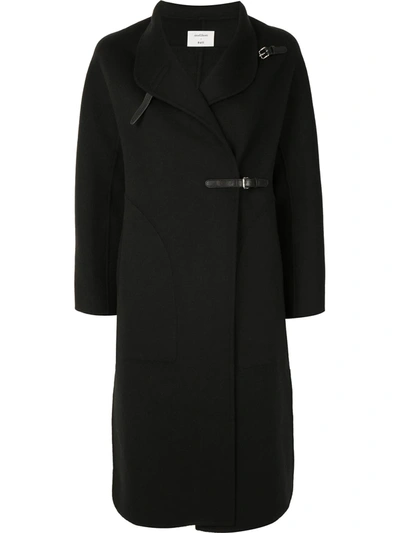 Shop Onefifteen Buckled Duffle Coat In Black
